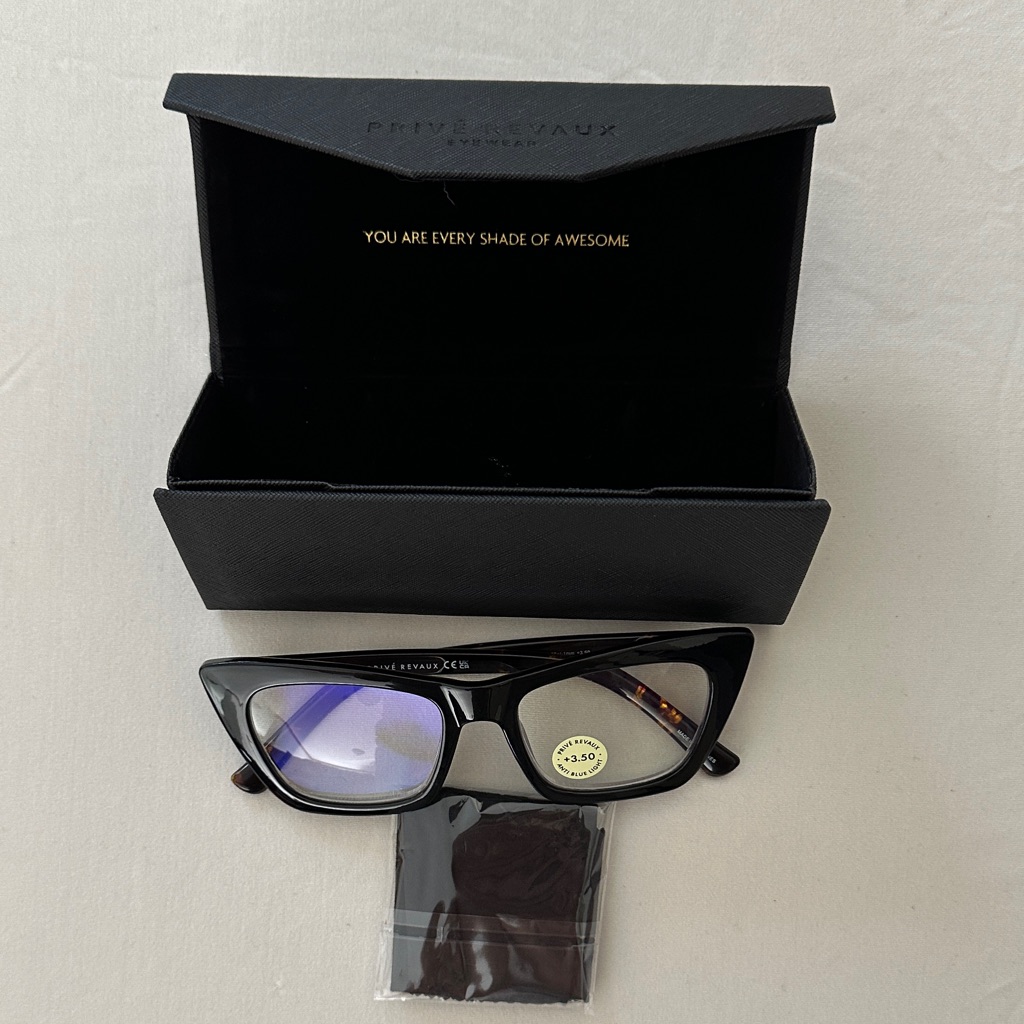 {Priveau Revaux Black Square Reading Glasses +3.50 — image 3 of 6